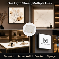 Panneau lumineux LED flexible super fin découpable certifié UL 1 LED pour décoration murale intérieure courbée d'hôtel