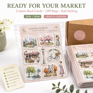 Autocollants personnalisés saisonniers pour carnets, étiquettes, décalcomanies de paysages et de personnages en <span class=keywords><strong>aquarelle</strong></span> pour agendas, albums et créations de fêtes - Product Image 6