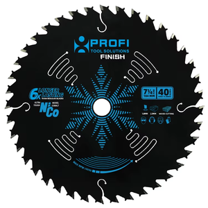 Lame de scie circulaire industrielle TCT 40T ATB à pointe en carbure de 7 - 1/4 pouces pour la coupe du bois tendre et du bois dur - Product Image 1