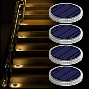 Lampes solaires LED pour terrasse, étanches IP68, avec fonction marche/arrêt automatique, pour escaliers extérieurs, allées, cour, jardin, lampes solaires pour marches de jardin - Product Image 1
