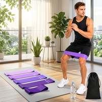 Juego de Bandas de Resistencia para Ejercicio con Asas, Bandas de Látex para Entrenamiento Físico en Gimnasio, OEM