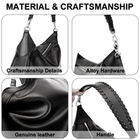 Sac à bandoulière en cuir véritable, sac hobo moderne et décontracté avec fermeture éclair pour femmes, idéal pour les trajets quotidiens et les voyages en ville, fabrication OEM ODM