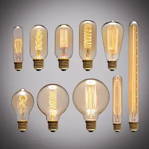 Bombilla Tubular de filamento Led, lámpara de vela Vintage Edison, 4W, T30, T300, A19, T30, T45, ST58, ST64, G80, G95, G125, C35