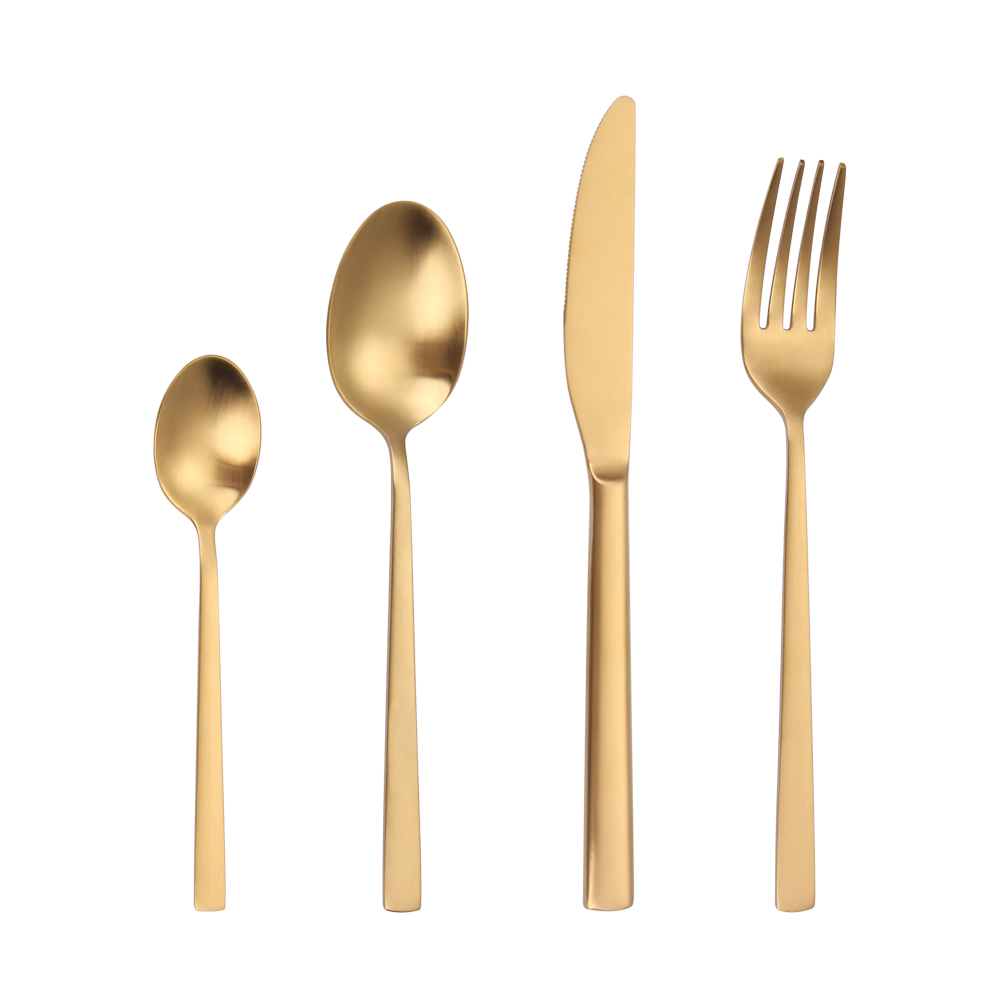 4 pezzi in oro opaco