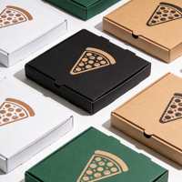Boîtes à pizza personnalisées en gros avec logo imprimé, imperméables, biodégradables, jetables, en carton ondulé, pour restaurants
