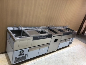 Nouvelle station de barman personnalisable avec stockage de glace et construction en acier inoxydable, station de bar à cocktails haute productivité - Product Image 4