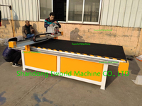 Nouvelle machine d'impression sur verre automatique Eworld GS-1224-1H avec moteur PLC, taille de coupe maximale 1220x2440mm, épaisseur 1-40mm, vitesse 15m/min