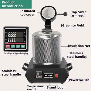 Horno de Fusión Eléctrico Digital Mini de 1/2/3 kg y 2000 °F con Crisol de Grafito para Estaño, Plata, Cobre y Aluminio - Product Image 5