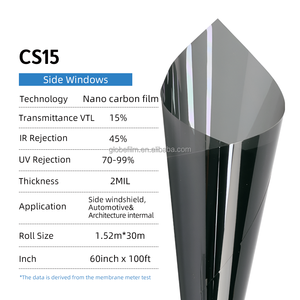 <span class=keywords><strong>Film</strong></span> <span class=keywords><strong>teinté</strong></span> pour vitres de voiture en céramique nano carbone anti-rayures, pré-découpé, 99 % de rejet UV, avec isolation thermique et garantie de 6 à 8 ans - Product Image 2