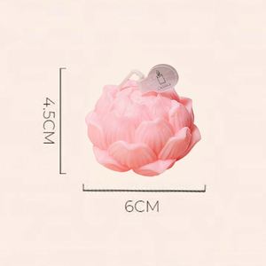 Bougie parfumée artisanale en forme de fleur de lotus rose et blanche, bougie en cire artistique mignonne pour la décoration de la maison - Product Image 3
