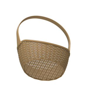 B02SH02 Cesta plástica con aspecto de bambú en forma de barco para embalaje minorista festivo de Año Nuevo - Product Image 4