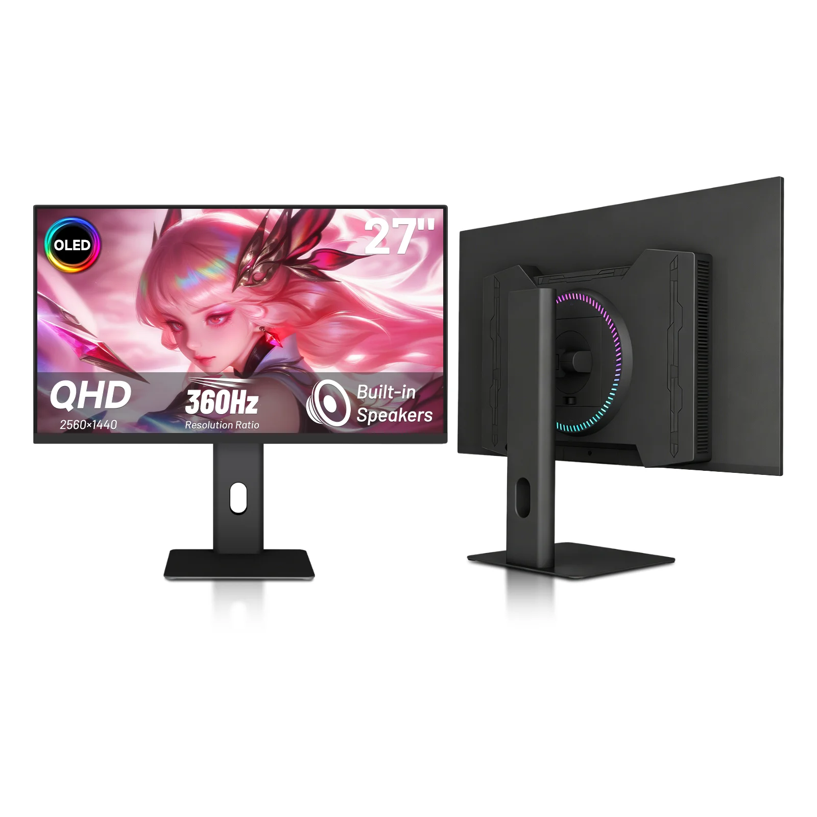 QHD <strong>1440P</strong> 27" <strong>OLED</strong> 480Hz 360Hz 280Hz 240Hz 0.03ms UFast Response <strong>Gaming</strong> <strong>Monitor</strong> for E-sports and Professional Creative Scenarios