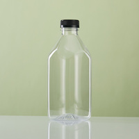 Bouteille de jus biodégradable en PET RPET PLA de 1000 ml, bouteille en plastique transparente de 32 oz pour boissons, café froid, lait, avec bouchon inviolable