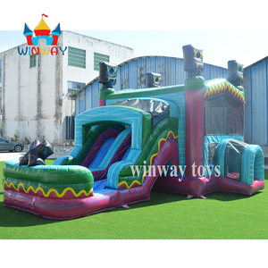 Maison gonflable pour enfants avec deux toboggans château sautant Winway PVC capacité de 500kg pour le plaisir et les fêtes d'arrière-cour - Product Image 5