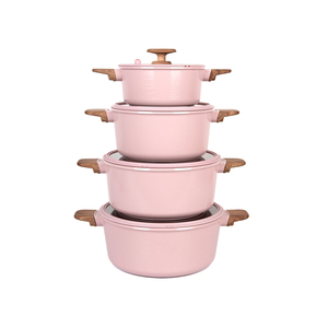 8 cái đúc nhôm lớp phủ gốm cảm ứng dưới Cookware Set cao cấp chảo cho dễ dàng nấu ăn - Product Image 1