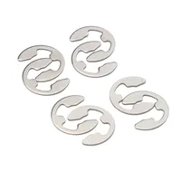 200 buah Set Circlip penahan baja tahan karat aneka cincin jepret jepit E untuk M1.5-M10 pengencang poros