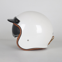 Casques de moto Vintage visage ouvert, accessoire pour vélo électrique, protection de conduite, sécurité, 3/4
