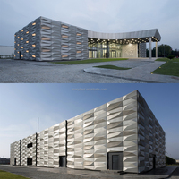 Panneau en aluminium 3D sur mesure pour hôtels et aéroports de luxe |   Classe A Ignifuge |   Garantie de revêtement PVDF de 20 ans
