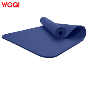 Tapis de yoga Woqi 1830x610x10mm Nbr antidérapant bleu rectangulaire, équipement de fitness, pilates, exercices à domicile et en extérieur - Product Image 3