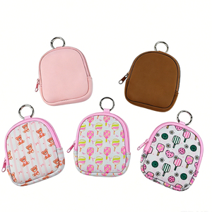 Custom Logo Mini <b>Backpack</b> Small Bag Keychain Coin <b>Purse</b> Wallets Cute Makeup Bag Cosmetic Bags for Women - Product Image 2