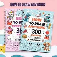 Livre de coloriage - Comment dessiner tout-en-un, 300 dessins mignons étape par étape, reliure spirale, crayon, gouache, peinture, fournitures artistiques pour adolescents, cadeau