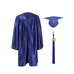 Robe et bonnet de graduation pour enfants bleu royal brillant avec étole - Product Image 3