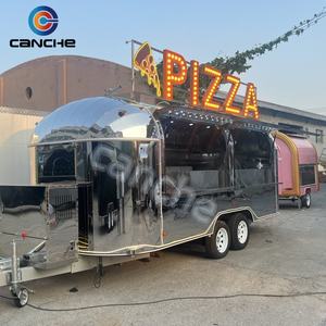 Remorque friteuse alimentaire avec table de cuisson et friteuse long food truck pour USA Europe - Product Image 1