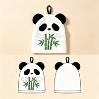Adorable serviette de toilette en peluche Panda promotionnelle, personnalisable
