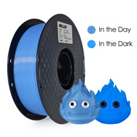 Filament PLA Hello3D Solid Glow in Dark 1,75 mm 1 kg Bleu Orange Rouge Violet Vert Jaune Luminescent Matériel d'impression 3D 200-240°C