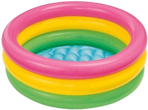 <span class=keywords><strong>Piscina</strong></span> Inflable para Niños, <span class=keywords><strong>Piscina</strong></span> Inflable de 3 Anillos <span class=keywords><strong>Azul</strong></span>, Perfecta para Bebés - Product Image 4