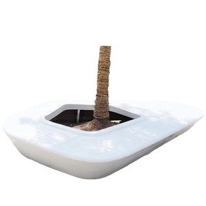 Fiberglass <b>Tree</b> <b>Bench</b> Outdoor Patio <b>Seat</b> Modern Design Durable Park Furniture - Product Image 1