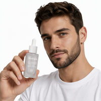 Bouteilles d'huile essentielle en verre givré, forme rectangulaire, avec compte-gouttes cosmétique, recyclables, de bonne qualité