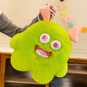 Большой рот уродливый милый маленький монстр подушка кукла супер мягкие красные волосы колбаса рот Забавный подарок плюшевые игрушки - Product Image 2