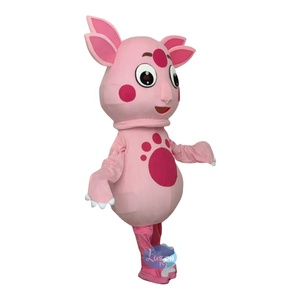 Costume <span class=keywords><strong>de</strong></span> mascotte Luntik <span class=keywords><strong>de</strong></span> <span class=keywords><strong>personnage</strong></span> <span class=keywords><strong>de</strong></span> dessin animé rose <span class=keywords><strong>célèbre</strong></span> adulte - Product Image 2
