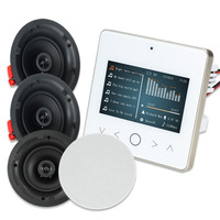 Penguat Dinding Pintar dengan Layar Sentuh dan Speaker Plafon Koaksial Bluetooth WiFi Sistem Musik Multi-ruangan untuk Rumah