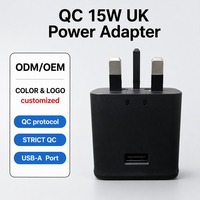 Cargadores de Teléfono Móvil al por Mayor para el Reino Unido, Cargador de Pared con Protección Múltiple, Adaptador de Corriente USB-A de Carga Rápida de 15 W