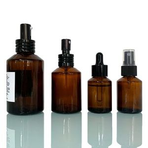 Skin Care Packaging Serum Bottle 15ml 30ml Amber <b>Clear</b> Frosted Empty Slanted Shoulder Essential Oil Glass Dropper Bottle - Product Image 2