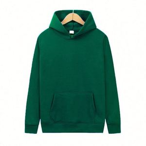 Knitted 345g Spandex/Polyester <b>Stand</b> Collar Cartoon Custom Logo Pullover Solid Color Autumn <b>Work</b> Clothes Casual Men's Hoodies - Product Image 5