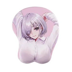 G03 Fabriek Groothandel Boob Cartoon Muismat Schattige Pols Ondersteuning Siliconen Custom Mat Rubber Anime Sexy Meisje Oppai Muis P