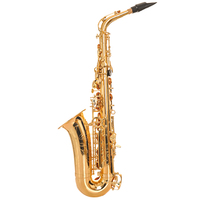 E-flat Alto Saxophone EB Tone Adjustable Brass Wind Instrument with Gold Lacquer Finish Performance Grade