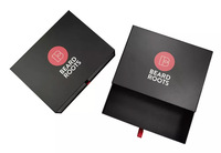 2023 boîte d'emballage d'extension de cheveux tiroir noir bijoux boîte-cadeau boîte d'emballage avec Logo feuille chaude