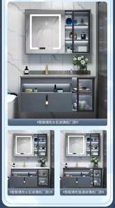 Mueble de Baño Inteligente de Madera Contrachapada y MDF con Certificación CE, Ecológico, Duradero, Fácil de Limpiar, Resistente al Agua, Montado en la Pared - Product Image 3