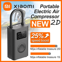 Bomba de Aire Mijia 2D con 25% Más de Velocidad, Mini Compresor de Aire Eléctrico Portátil, 150 PSI, Tipo-C, LED, Multiherramienta, Inflador