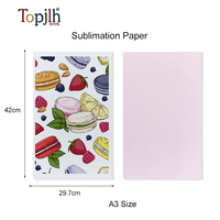Papier de transfert par sublimation Topjlh A3 pour l'impression sur tasses et t-shirts, presse à chaud, projets de conception personnalisée DIY, vente en gros