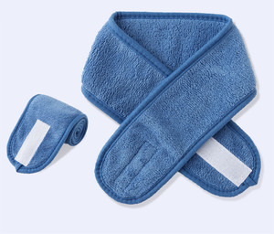 Vente en gros de bandeau de spa en polaire corail épaissie bandeau de <span class=keywords><strong>bain</strong></span> personnalisé pour femmes en peluche avec logo - Product Image 2