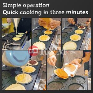 เครื่องทำขนมวาฟเฟิลรูปทรงเหรียญชีสขนาดเล็กแบบกำหนดเอง ใช้ไฟฟ้า 10 เยน แบบเ<span class=keywords><strong>ก</strong></span>าหลี ทำจา<span class=keywords><strong>ก</strong></span>เหล็<span class=keywords><strong>ก</strong></span>เคลือบทอง - Product Image 5