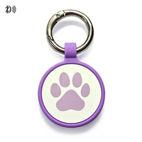 Code QR personnalisé avec logo, code 13,56 MHz NTAG 213, étiquette RFID en silicone pour animaux de compagnie, collier, porte-clés, anneau avec nom d'identification