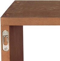 Étagère murale flottante rectangulaire en bois rustique avec boîtes de présentation effet ombre