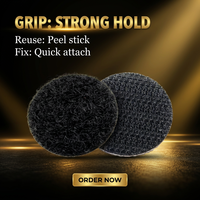 Points adhésifs en nylon à boucle et crochets spécialisés pour tapis de sol de voiture, coussins de siège, support de navigation mobile – Retraitables sans laisser de traces