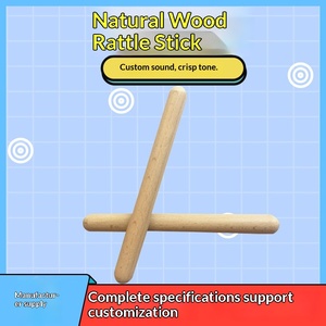 Professional Percussion Wooden <strong>Drumsticks</strong> Rhythm Sticks Wholesale 8-inch - Product Image 2